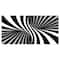 Designart - Black and White Spiral - Abstract Canvas Art Print